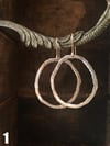 Organic hammered hoops - 14k gold-filled 