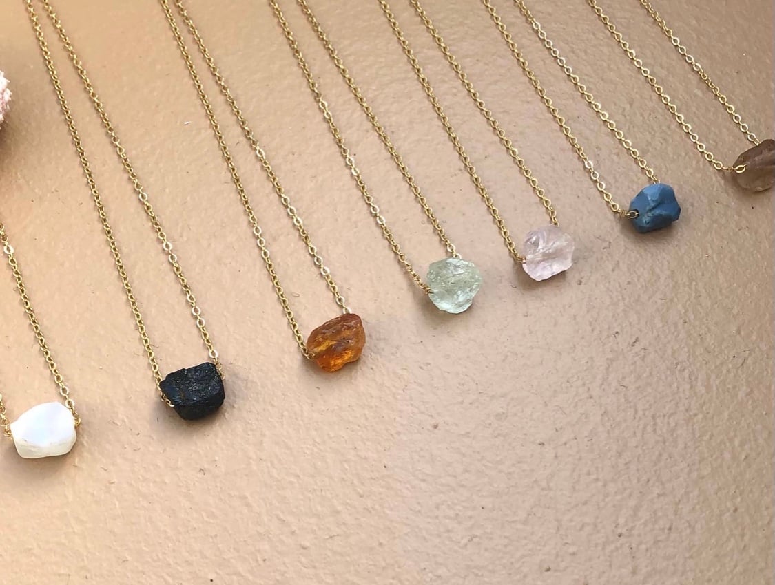 Image of  Rainbow moonstone - Balance ❤. Stunning Raw Gemstone Necklace.