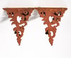 Mid-20th century Italian carved giltwood scrolling acanthi wall shelves