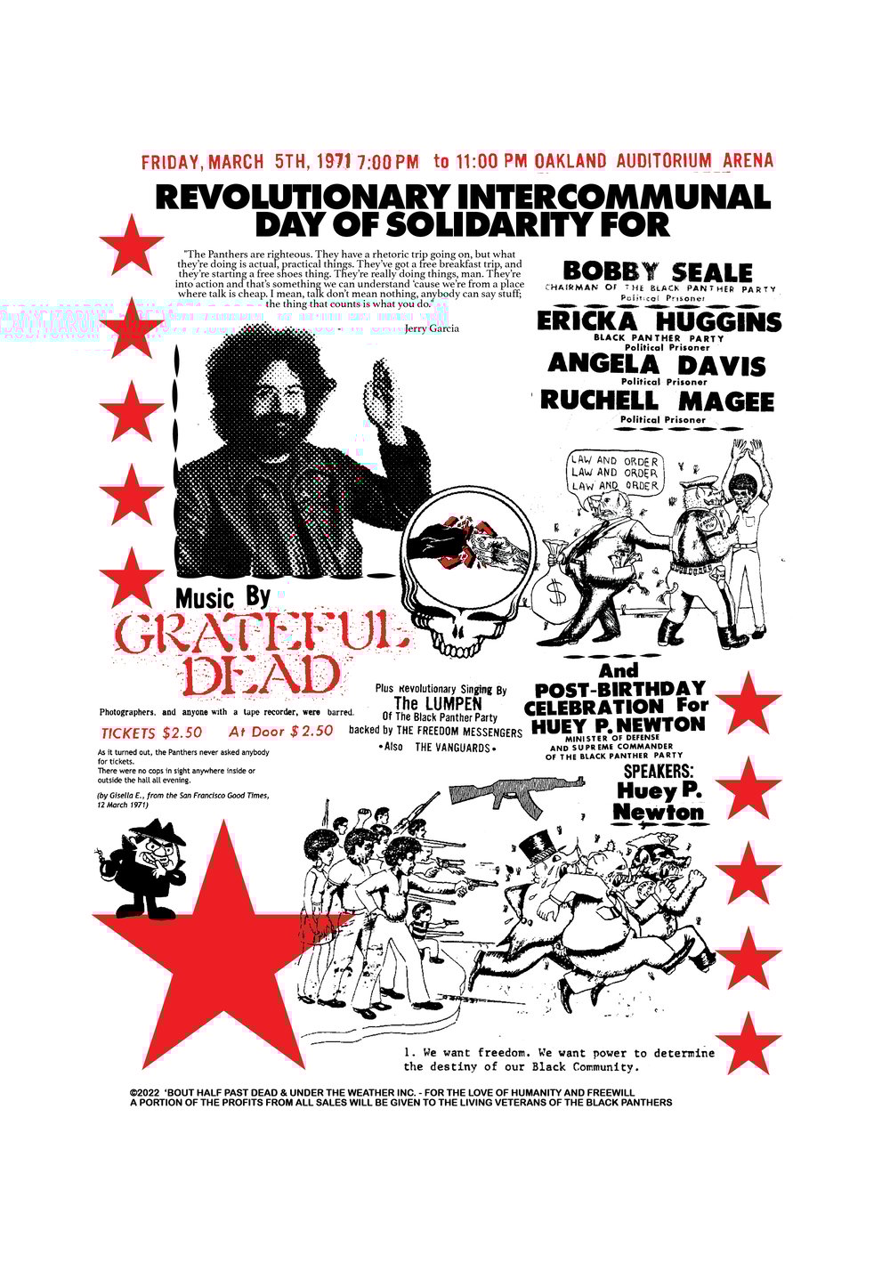 POWER TO THE PEOPLE TEE ( in collaboration with 'Bout Half Past Dead )