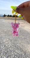 Pink Glitter Cute Bear Keychain 🐻💗