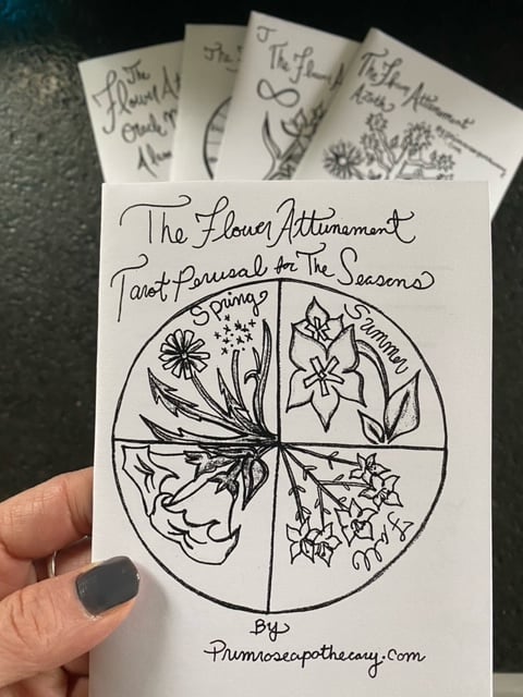 The Flower Attunement Oracle 5-zine bundle by Felicia Howe, Primrose Apothecary
