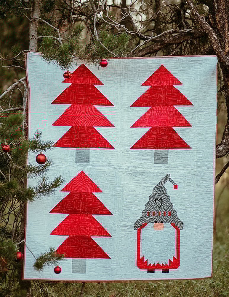 Scandinavian Tomte Quilt / Patterns by Rebecca Mae Designs