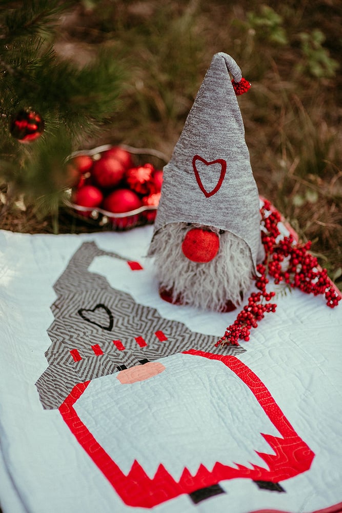 Scandinavian Tomte Quilt / Patterns by Rebecca Mae Designs