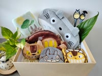 Image 3 of Studio Ghibli Themed Totoro Cat Bus Gift Box Gift Set. Totoro Socks Pencil Case Cat Bus Sling Bag 