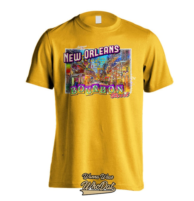 New Orleans Bourbon St Tee | WannaWearWhoDat