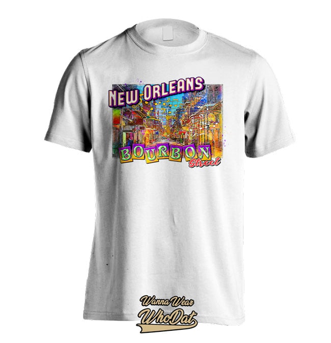 New Orleans Bourbon St Tee | WannaWearWhoDat