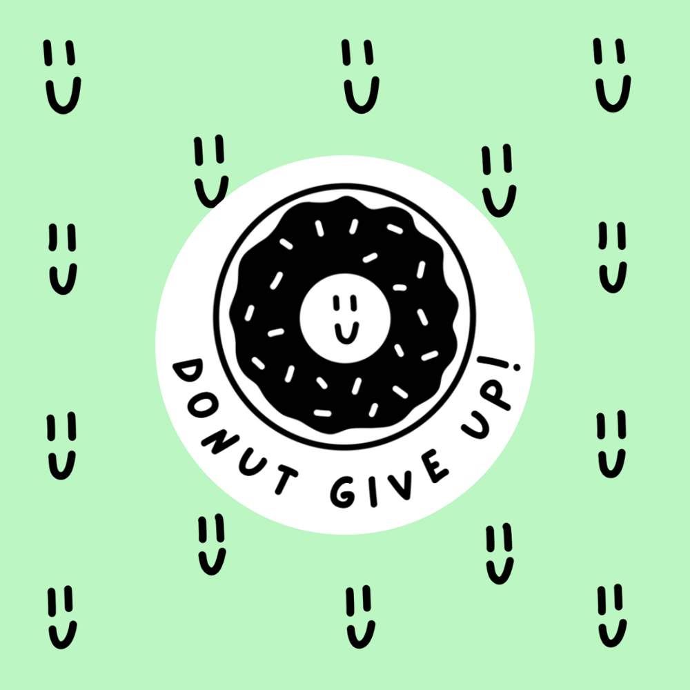 Derpy Donut Give Up! Stamp