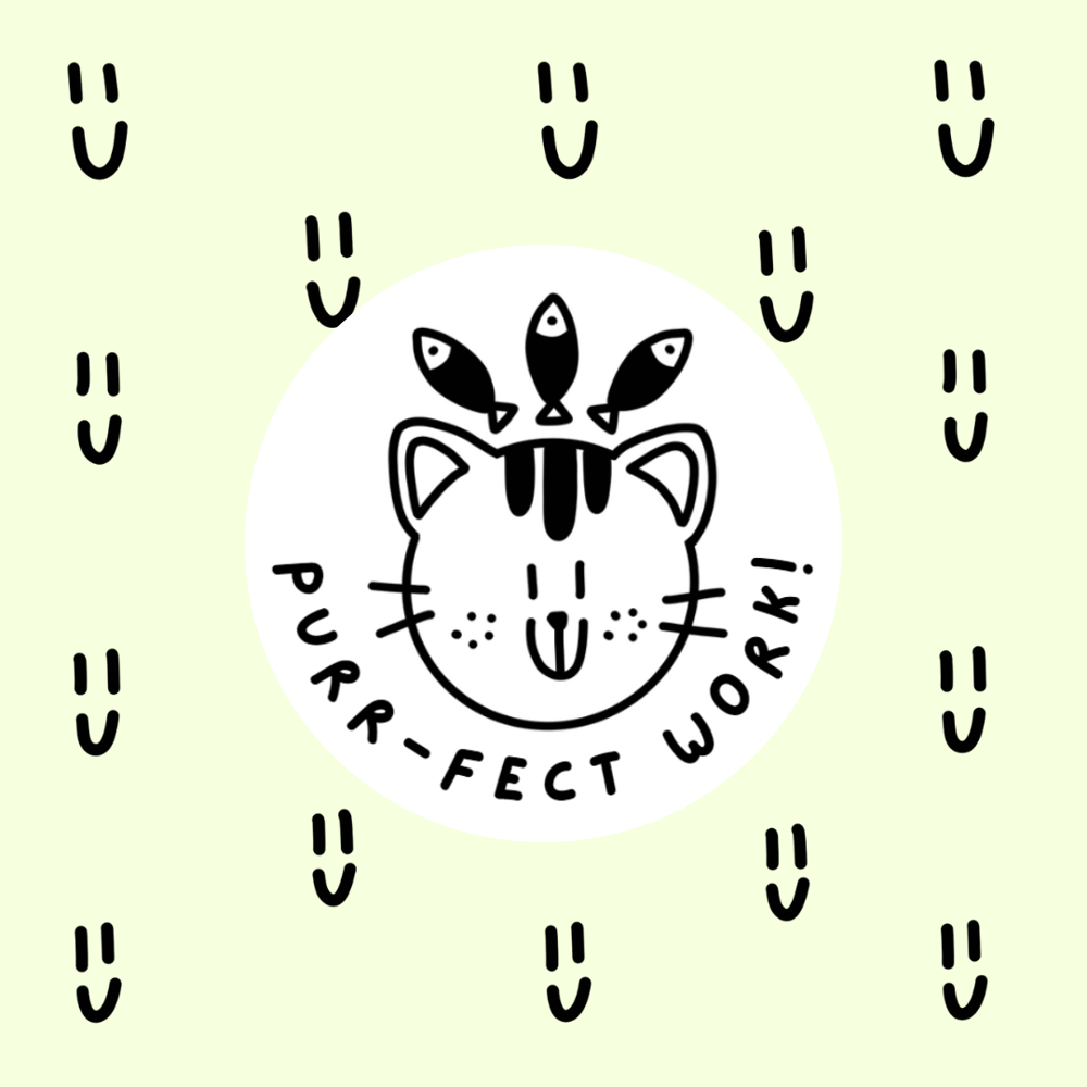 Derpy Purr-fect Work! Stamp