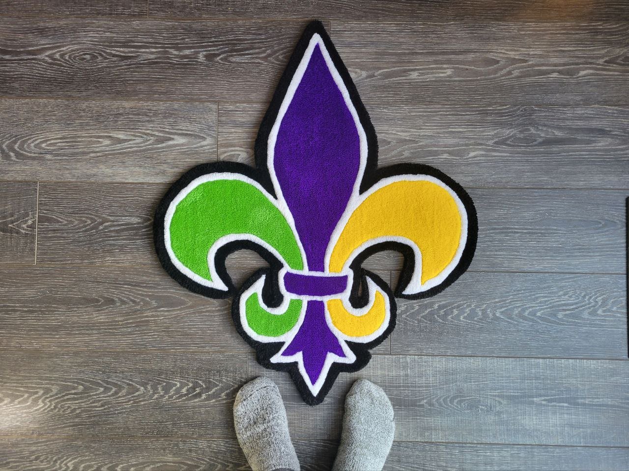 New Orleans Nola Fleur De Lis Handmade Rug | Pure Tuft