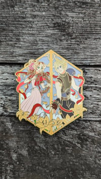 Image 3 of Cloud and Aerith Enamel Pin