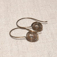 Image 2 of Simple Copper Spiral Earrings