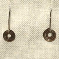 Image 1 of Simple Copper Spiral Earrings
