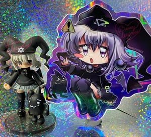 Image of Digital Witch Mayura Holographic Pixel Sticker