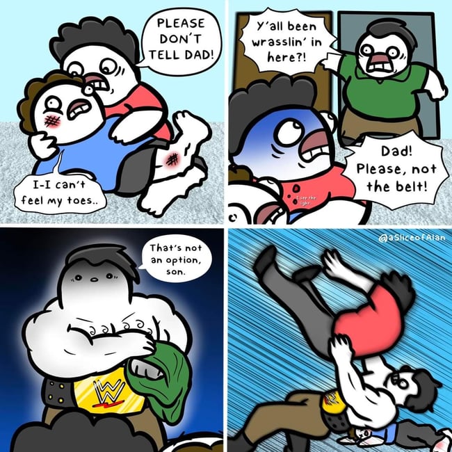 Wrasslin' Dad (Print)