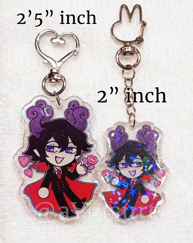 2'5" inch Front Side Holographic Star Epoxy Satanick Charm