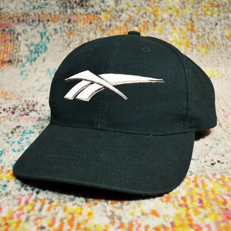 Image of Vintage 1990's Reebok Forest Green & White Snapback Hat