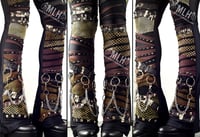 Image 1 of BLACK/BROWN CHAIN BOOTCUTS