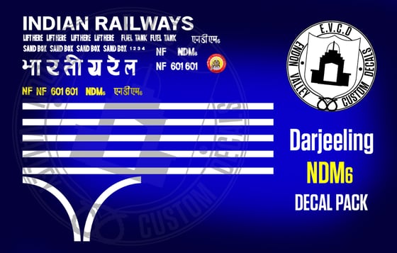 Image of Darjeeling NDM6 Decal Pack