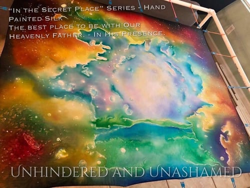Image of "In The Secret Place"- Hand Painted Silk Collection