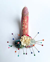 Image 5 of Lavender stuffed medium penis pin cushion