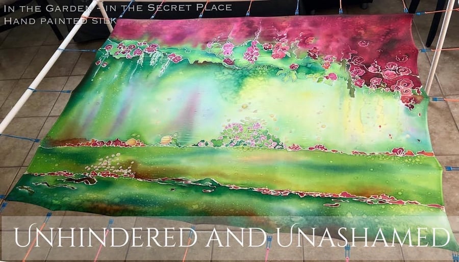 Image of "In The Secret Place"- Hand Painted Silk Collection