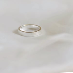 Image of Thick flat band 950 silver ring