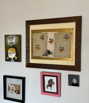 Image of Escape from Nowhere. Original framed paper collage.