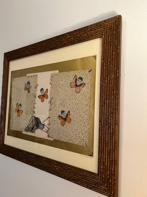 Image of Escape from Nowhere.  Original framed paper collage.