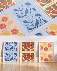 Set of 3 Fruit Prints / Kitchen wall art