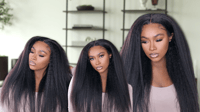 5X5 HD LACE CLOSURE KINKY STRAIGHT WIG