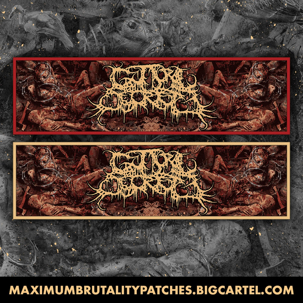 Guttural Secrete "Reek Of Pubescent Despoilment" Official Woven  Strip Patch