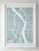 Image of Mint Silk-Screen Printed Map of Portland