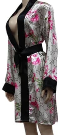 Image 1 of Ladies Satin Robe