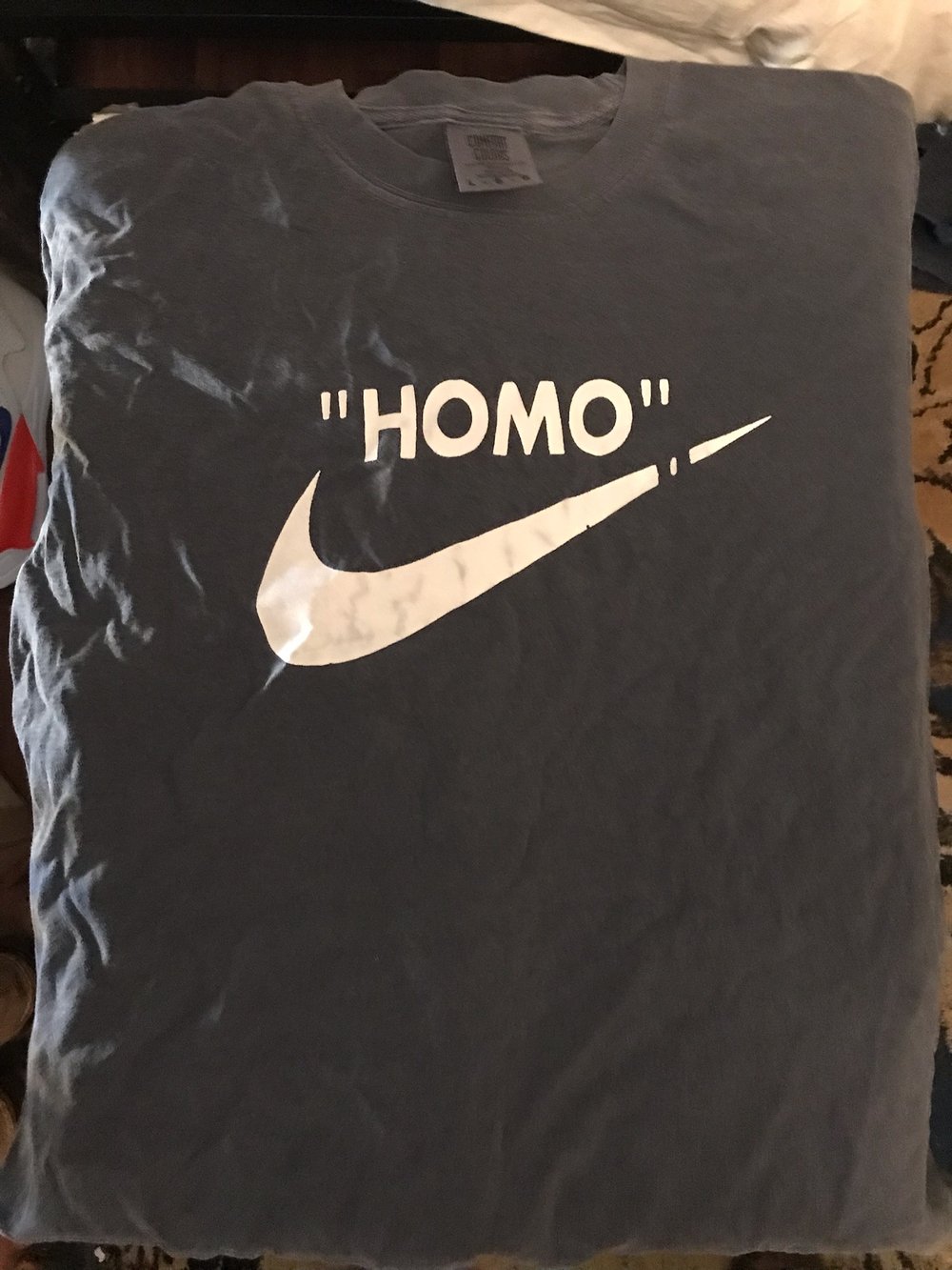 **homo tees **distressed print**READ DESCRIPTION
