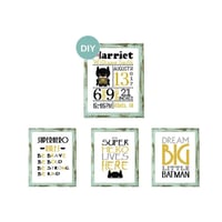 Set of 4 Batman Cross Stitch Pattern DIY Cross Stitch baby cross chart Batman Cross Stitch