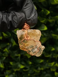 Image 1 of CITRINE PENDANT WRAPPED IN COPPER  - BRAZIL 