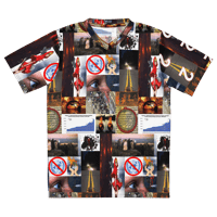 Image 1 of end times collage recycled sports jersey