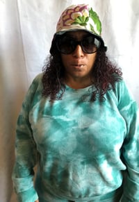 Image 5 of H.O.D. Bucket Hat Linen Embroidery Follwers Crown W/ Reverse Side With Denim Panels