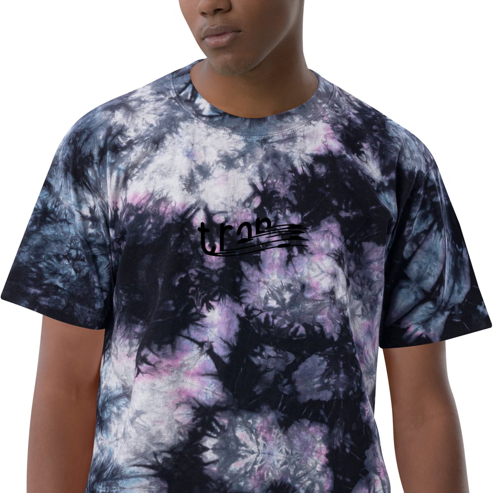 trap oversized tie-dye t-shirt