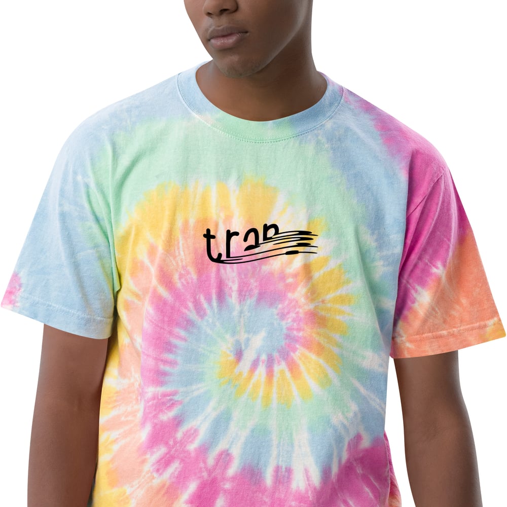 trap oversized tie-dye t-shirt