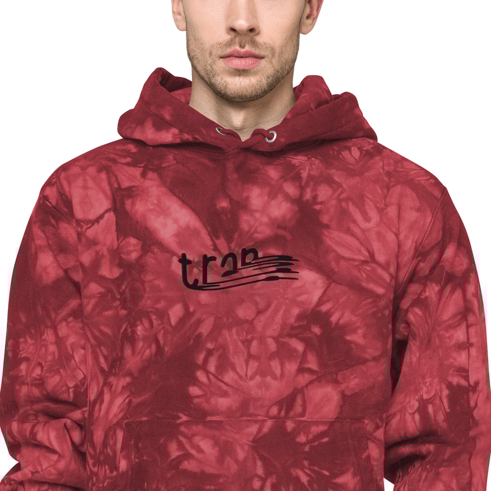 trap unisex champion tie-dye hoodie