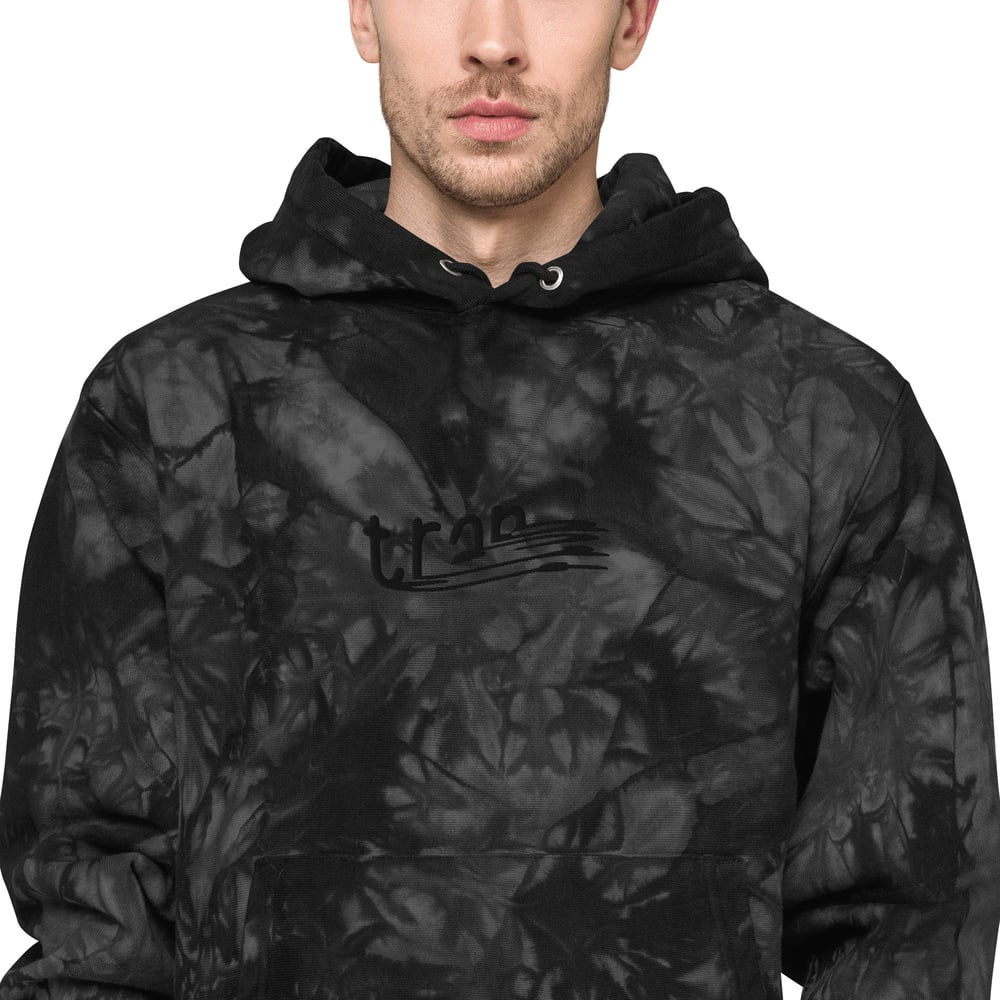 trap unisex champion tie-dye hoodie