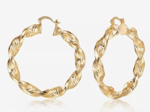 Image of Twisted Gold Hoops