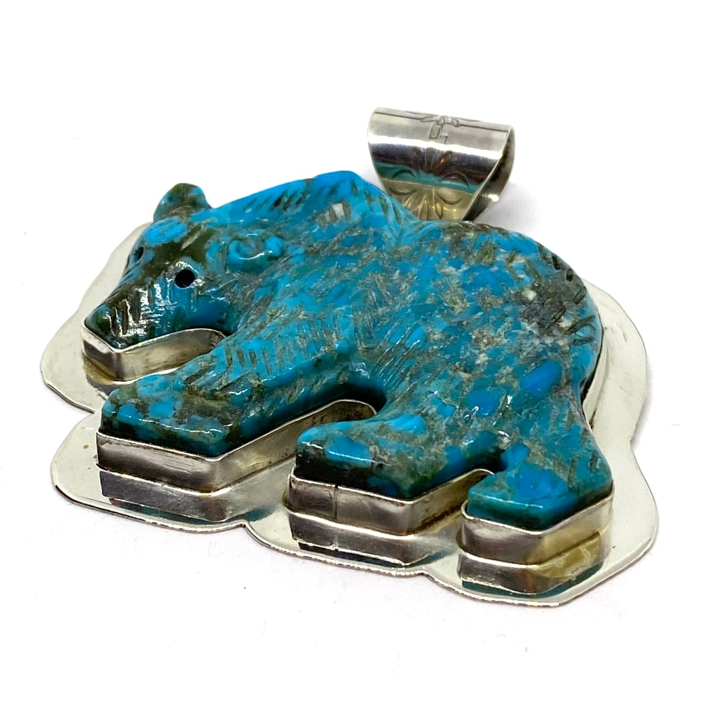 Image of Turquoise Bear Pendant