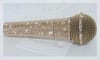PERSONALISED SHURE SM58 WIRED VOCAL MIC IN GOLD CRYSTALS.