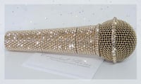 Image 3 of PERSONALISED SHURE SM58 WIRED VOCAL MIC IN GOLD CRYSTALS.
