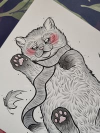 Image 2 of Autumn cat A5 print