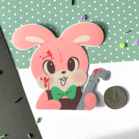 Image 3 of Robbie Rabbit Peeker Sticker | Silent Hill