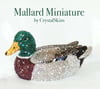 Fully Crystallised Miniature Mallard Drake Figurine
